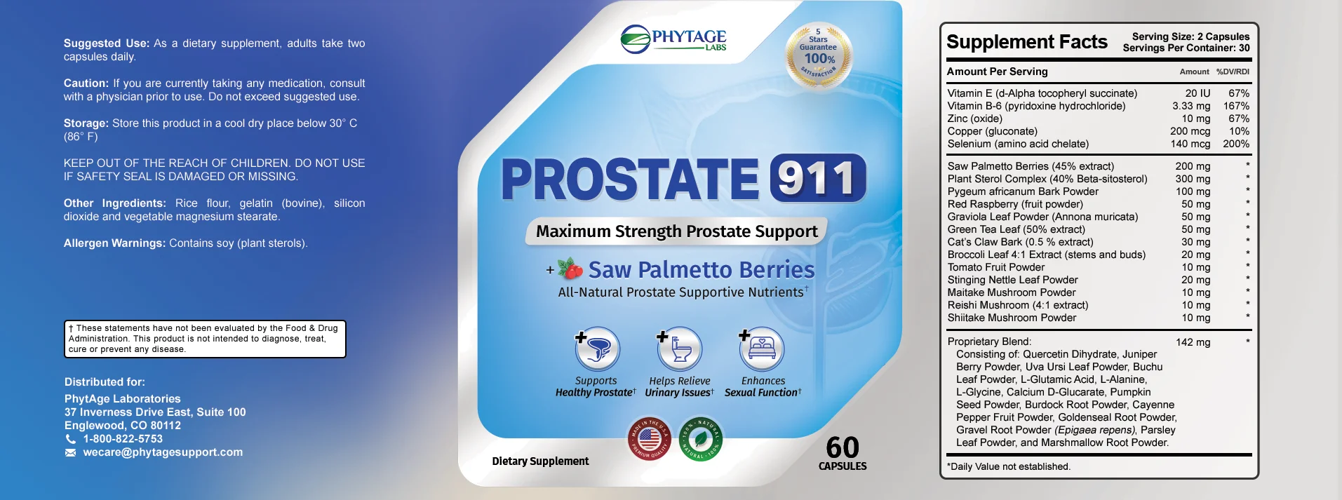 Prostate 911 Ingredients